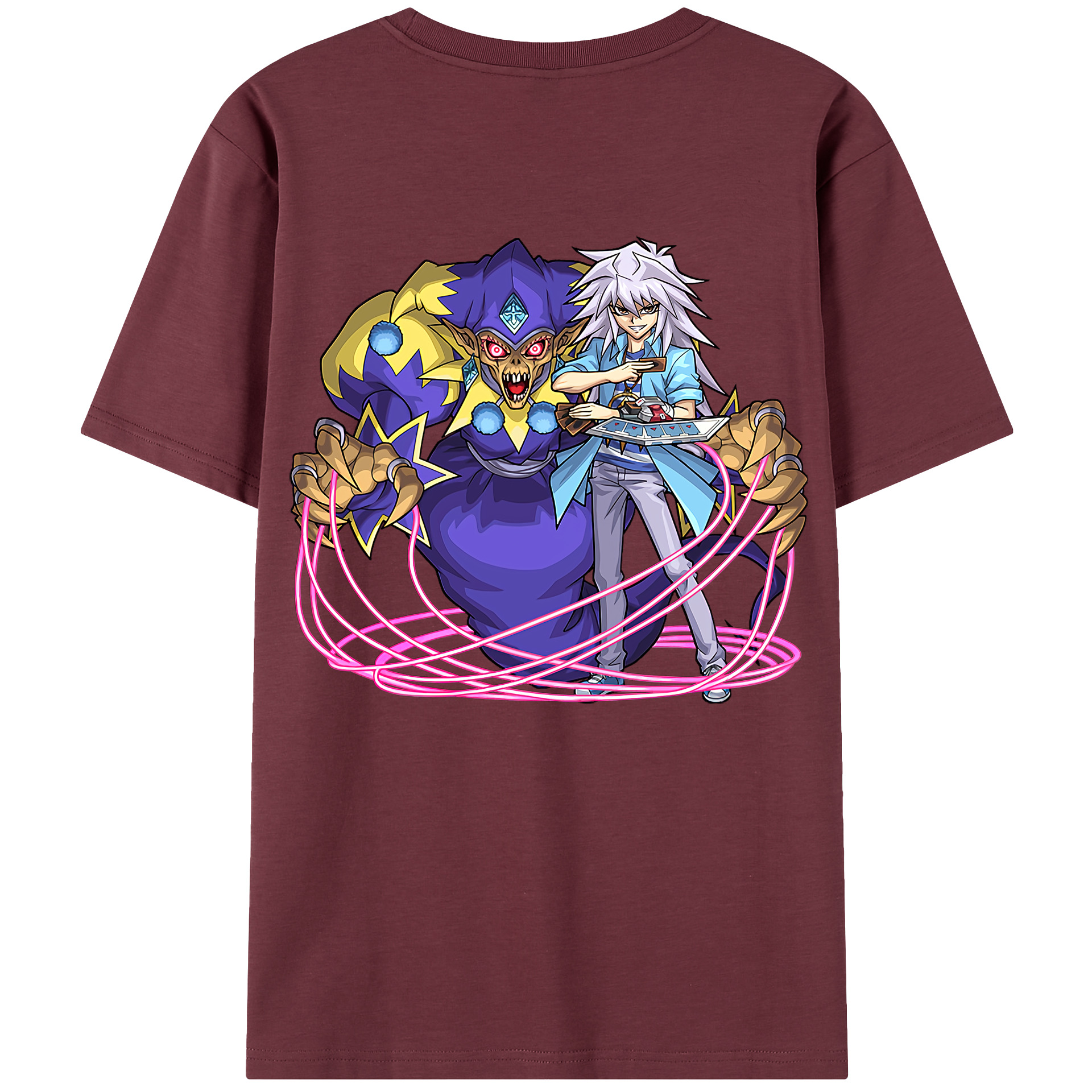 （画像用） 遊☆戯☆王 Yu-Gi-Oh! 綿100％半袖Tシャツ（背面プリント）